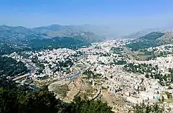 Aerial view of Rajouri city.
