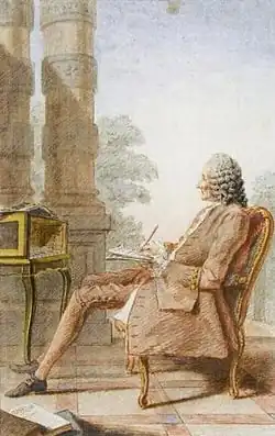 Carmontelle's watercolour (1760) of Jean-Philippe Rameau