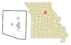 Location of Cairo, Missouri