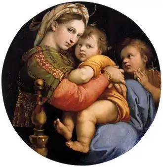 Raphael Madonna della Seggiola. Diameter 71&nbsp;cm.