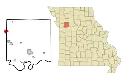 Location of Lawson, Missouri