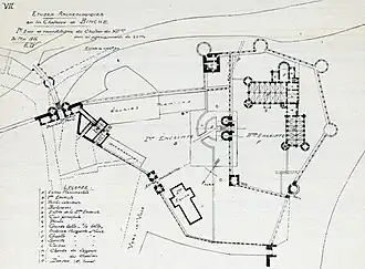 Plan of Binche Palace