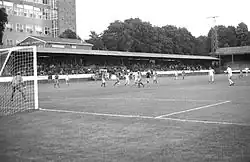 The Recreation Ground football stadium in Aldershot