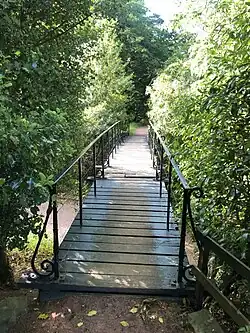 Bridge alongside the ha-ha in Regent Gardens, Edinburgh