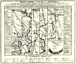 Reise Karte von Leipzig nach Magdeburg, 1784