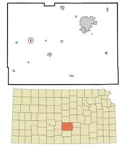 Location within Reno County and Kansas
