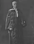 The Very Reverend Dr. Donald Fraser, DD, wearing his robes of office as Moderator of the United Free Church of Scotland, 1922–23. Private Collection.