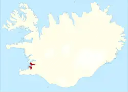 Location of Reykjavík