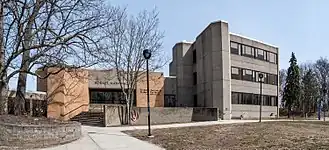 Horace Mann Hall, built in 1971, houses the Feinstein School of Education and Human Development