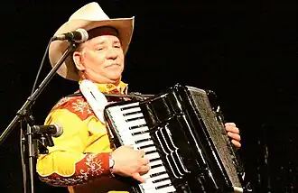 Joey Miskulin performing as "Joey the CowPolka King"