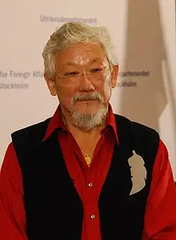David Suzuki CC OBC, professor emeritus of genetics. Influential academic, broadcaster and environmentalist.