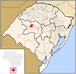 Location in Rio Grande do Sul state