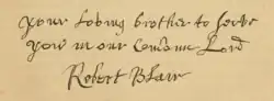 Robert Blair's signature