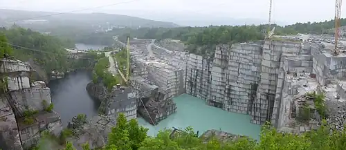 Panorama of Rock of Ages in Barre, Vermont
