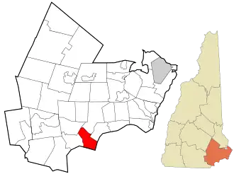 Location in Rockingham County and the state of New Hampshire.