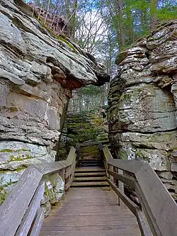 The rock passageway at Beartown