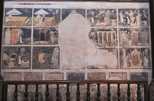 Frescoes depicting scenes of the life of Saint Eligius (15th c.)