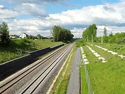 Rail Baltica track in Rokai (Kaunas district)