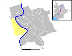 Position of the rione within the center of the city