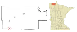 Location of Strathcona, Minnesota