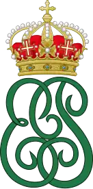 Royal Monogram of Queen Helena of Italy.