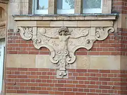 Astronomia sculpture with zodiac signs by Neatby at Royal Observatory, Greenwich (1896).
