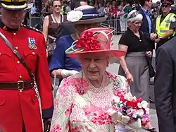 Elizabeth II during a walkabout in Queen's Park, Toronto, July 2010