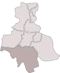Location of Halemba within Ruda Śląska