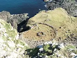 Image 33Aerial view of the ruins of a hermitage on Canna Credit: Peter Van den Bossche