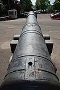 Looking along the barrel of the Russian Fortress Gun