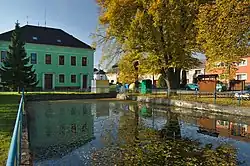 Water tank in the centre of Raková u Konice