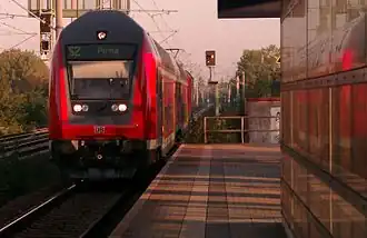 S&nbsp;2 train at Dobritz station