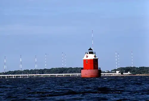 Sandy Point Shoal Light in July 1991