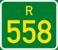 Regional route R558 shield