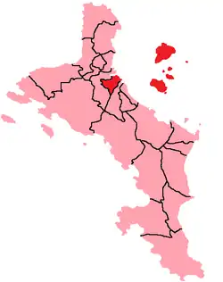 Location within Mahé Island, Seychelles