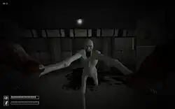 Pictured here is the player right before being killed by SCP-096. A humanoid creature that becomes hostile towards any human being who views its face.