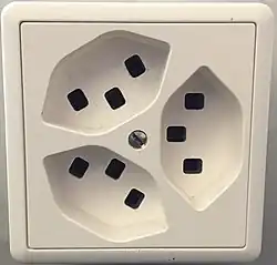 Type 23 triple socket (16&nbsp;A)