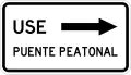 R-11-9 Use pedestrian bridge to the right