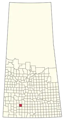 Location of the RM of Coulee No. 136 in Saskatchewan