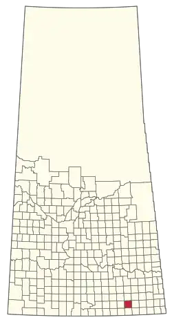 Location of the RM of Cymri No. 36 in Saskatchewan