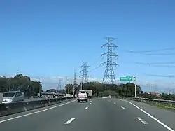 South Luzon Expressway (view from northbound) approaching Calamba Exit