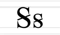 Capital and lowercase S with oblique stroke