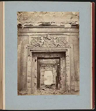 Interior view of destroyed palace, by Constant Famin, 1870–1871