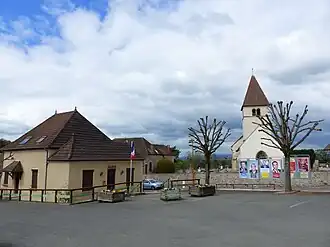 Town hall and church