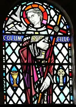 Image 5Columba was a 6th-century Irish-born saint who spread Christianity in Scotland and founded Iona Abbey, where he is commemorated in this stained-glass window Credit: Vegansoldier