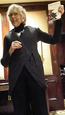 Bingham at a reading for Red Car, 2010