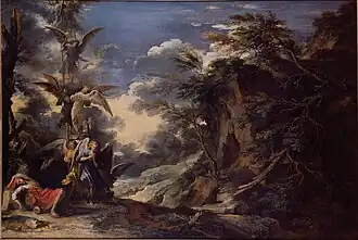 Jacob's Dream (c. 1665), oil on canvas, 137 x 200&nbsp;cm., Derbyshire, Chatsworth, Devonshire collection
