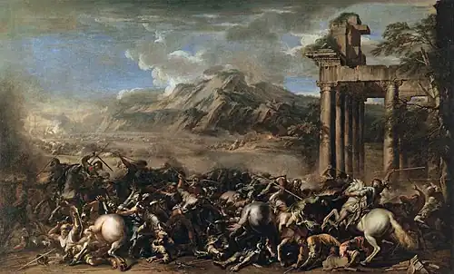 Heroic Battle (c. 1652–1664), oil on canvas, 214 x 351&nbsp;cm. Louvre