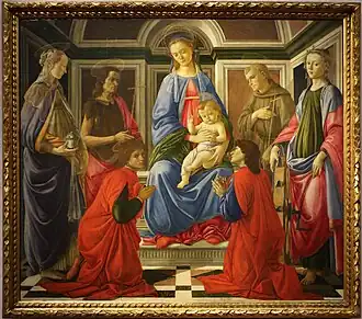 Sant'Ambrogio Altarpiece, c. 1470–72, Uffizi, Florence, a sacra conversazione