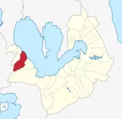 Map of Laguna with Santa Rosa highlighted